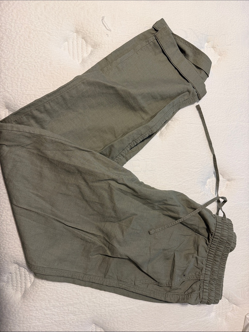 H&M Olive Green Drawstring Jogger Pants